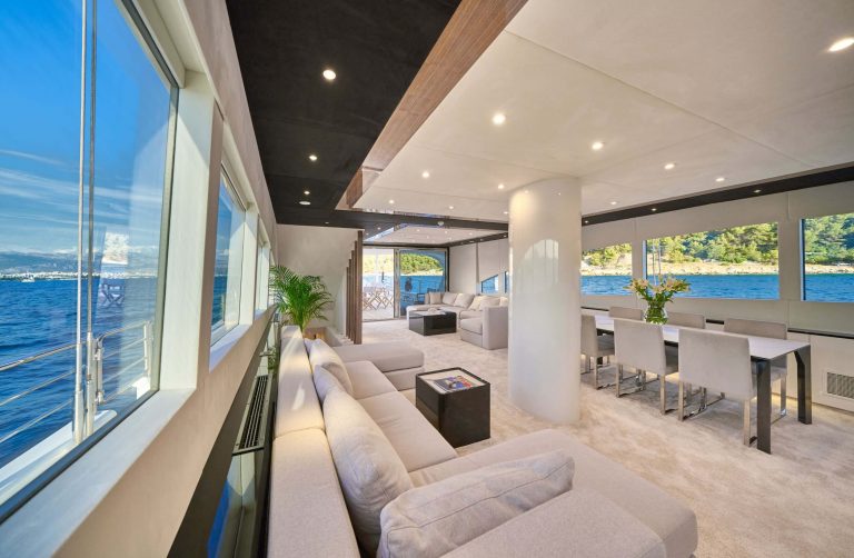 acapella luxury yacht sitting area