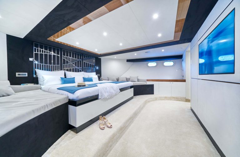 acapella luxury yacht master cabin