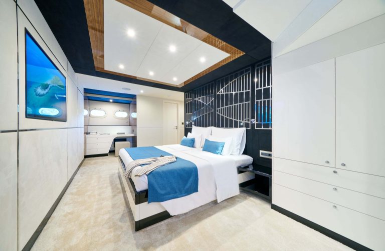 acapella luxury yacht master bedroom