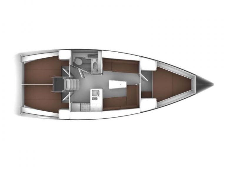 sailing yacht Bavaria 37 cruiser hana layout