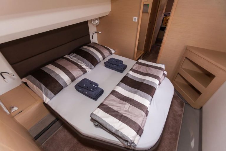 Fountaine Pajot my 44 umbrella victoria double bed view