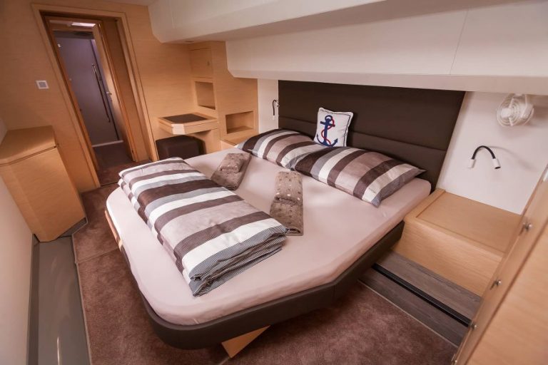 Fountaine Pajot my 44 umbrella victoria double bed cabin