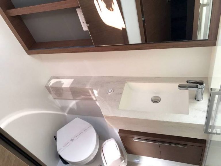 Lagoon 50 Adriatic Leopard catamaran toilet in cabin