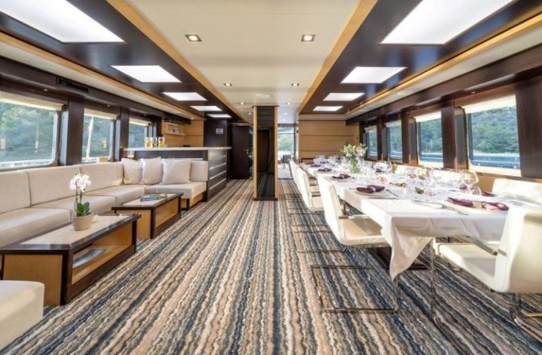 luxury yacht Navilux adriatic charter miles lounge interior