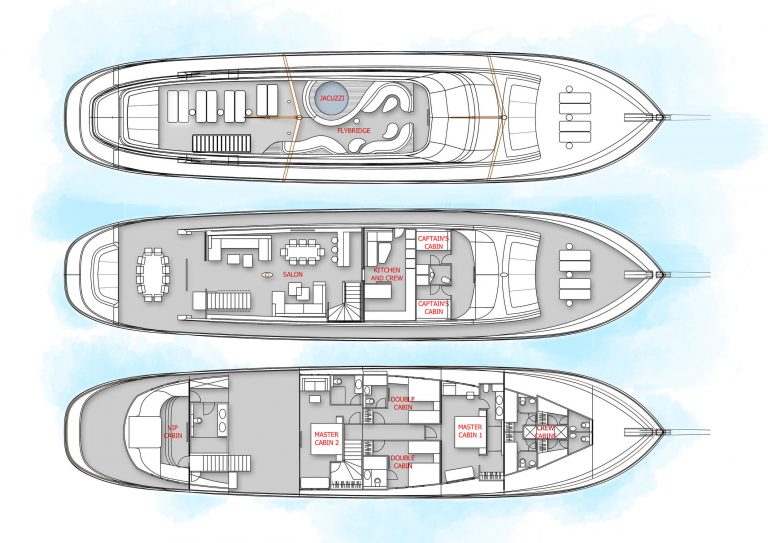 acapella luxury yacht layout