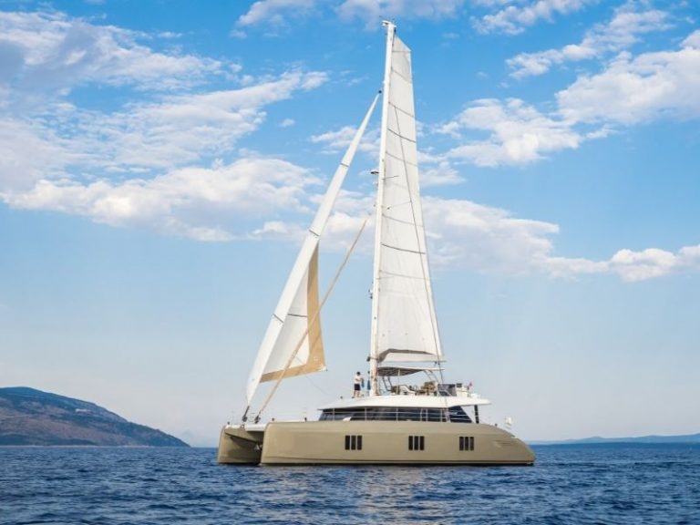 Sunreef 60 Vulpino luxury catamaran cruising side view