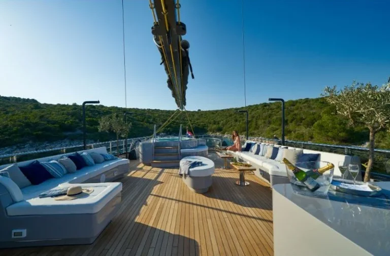 Rara Avis luxury yacht deck lounge