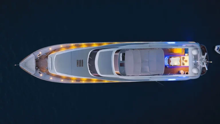 Anavi Admiral 35 luxury yacht view from the sky