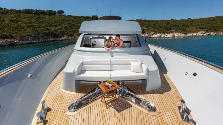 Anavi Admiral 35 luxury yacht flybridge view