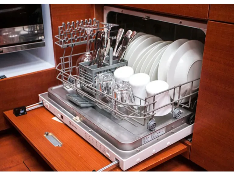 Dufour 560 leto sailing yacht kitchen dishwasher