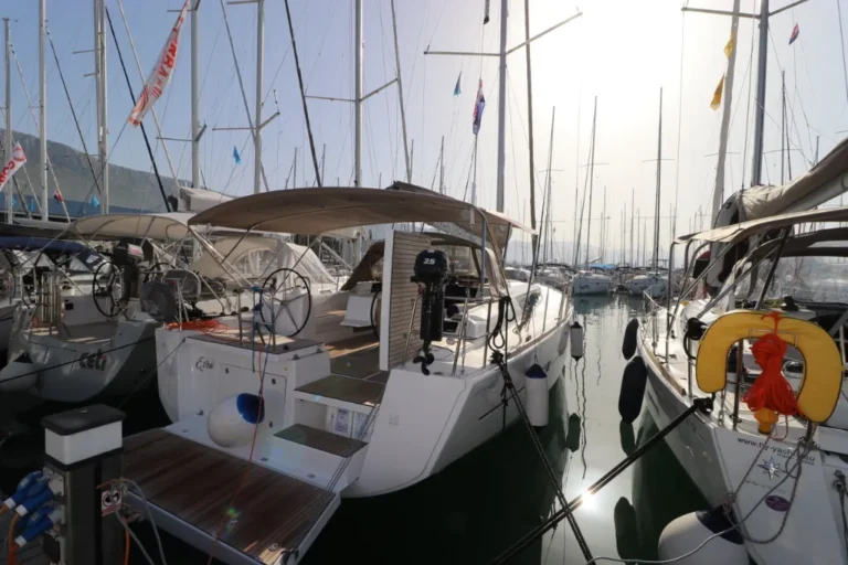 Dufour 460 Gl Esra in the marina