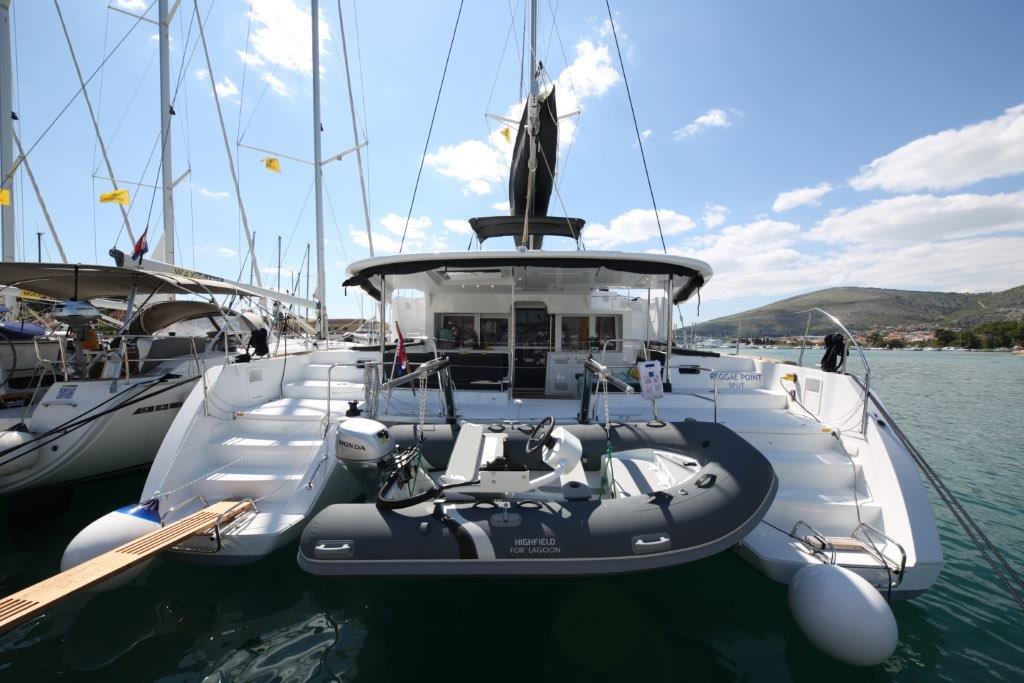 catamaran lagoon 450 reggae point adriatic charter miles anchor