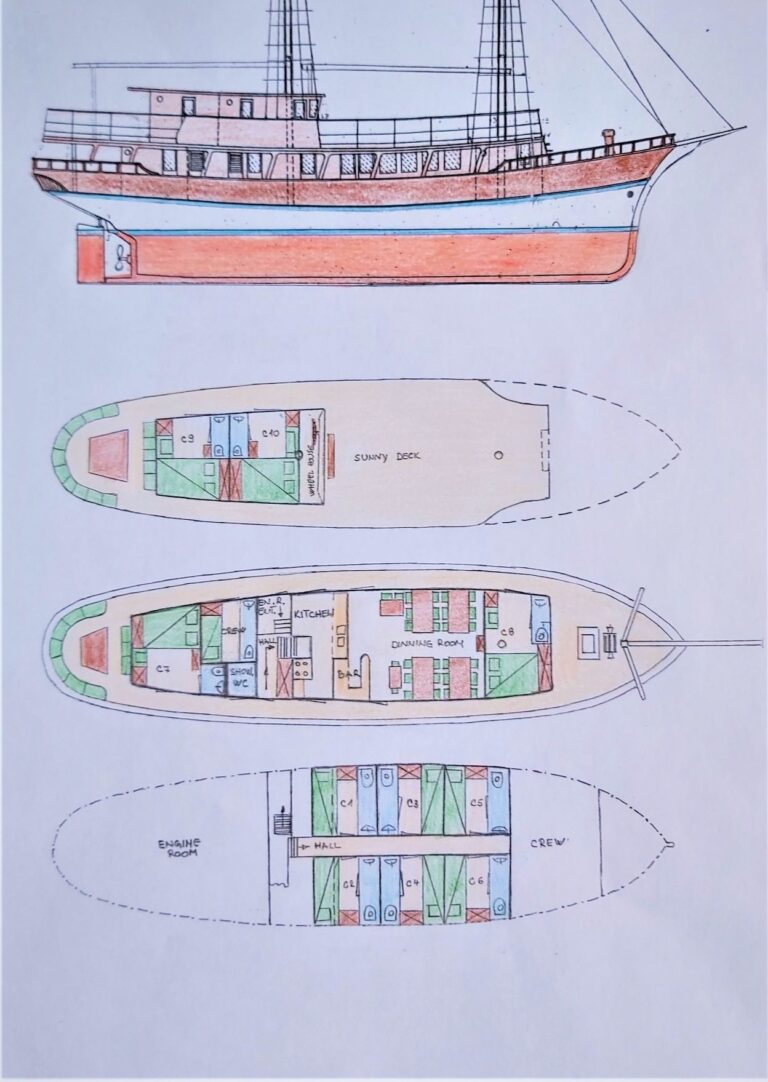 mini cruiser elena adriatic charter miles cabin plan