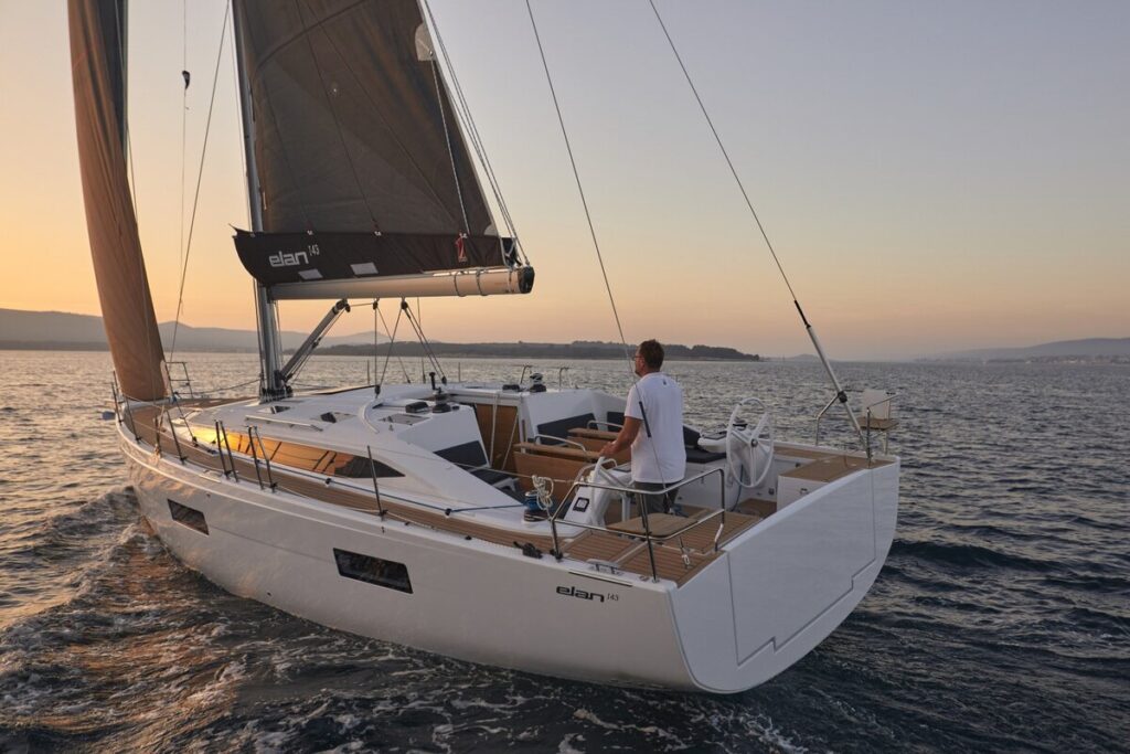 sailing yach elan 43 Impression trinity adriatic charter miles swimming platform