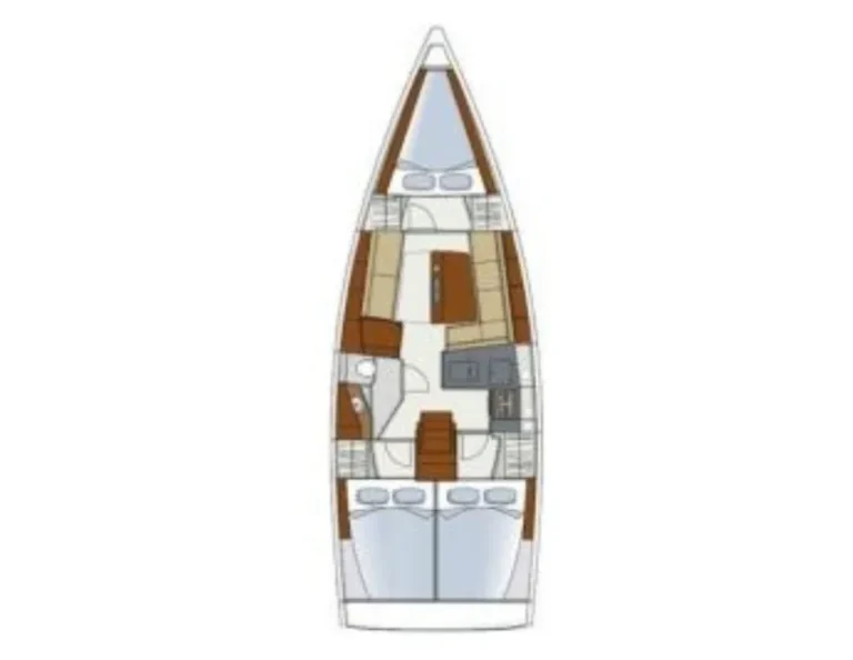 sailing yacht hanse 345 blue horizon adriatic charter miles cabin plan