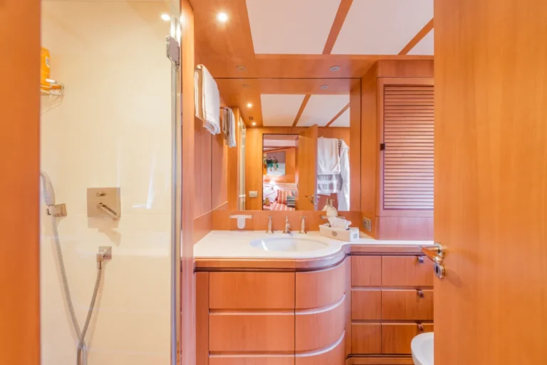 luxury yacht Angra too italy yacht charter adriatic charter miles ensuite bathroom