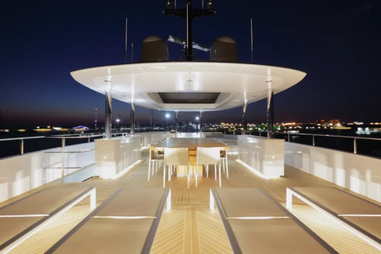 luxury yacht quaranta adriatic charter miles teak deck night