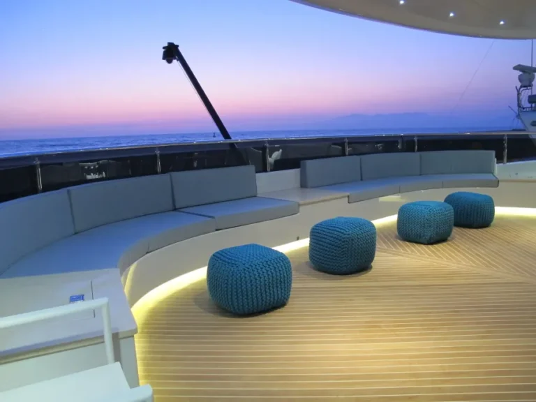 luxury yacht quaranta adriatic charter miles teak deck seating